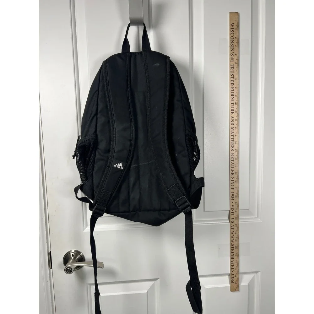 Adidas Kid Backpack Black White 3 Stripe School Sports Bag Logo Padded Strap NWT